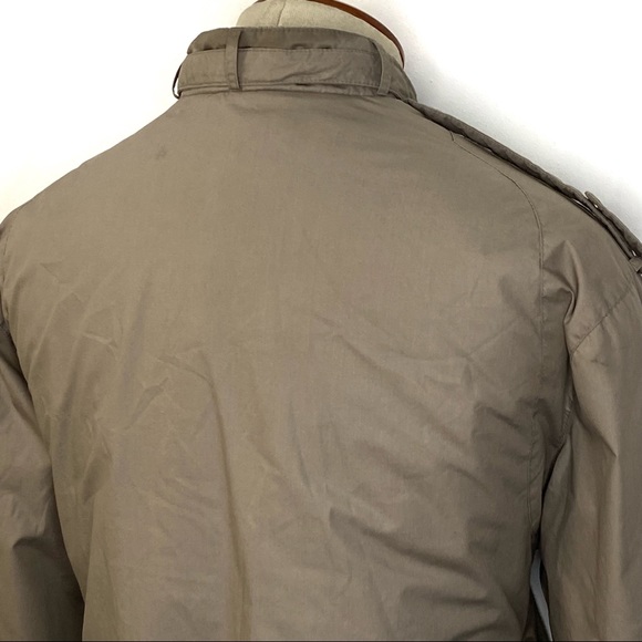 Vintage Members Only Men’s Quilt Lined Tan Cafe Racer Bomber Jacket Size Large - Picture 8 of 13